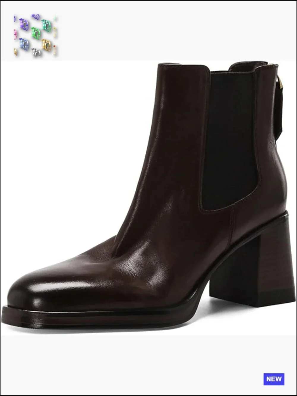 Genuine Leather Ankle Boots Chunky Heels Slip-on Chelsea Zip Women Booties Fall